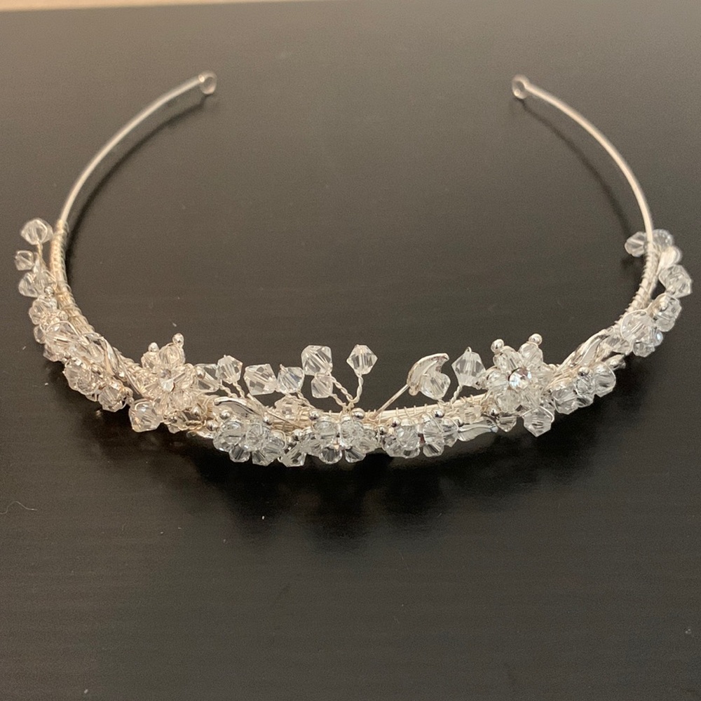 Silver, rhinestone tiara